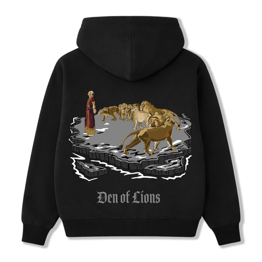 DEN OF LIONS HOODIE - BLACK