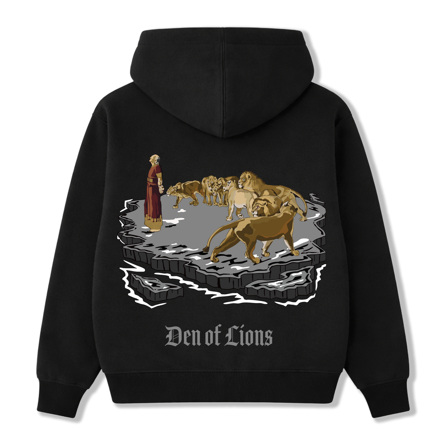 DEN OF LIONS HOODIE - BLACK