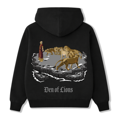 DEN OF LIONS HOODIE - BLACK