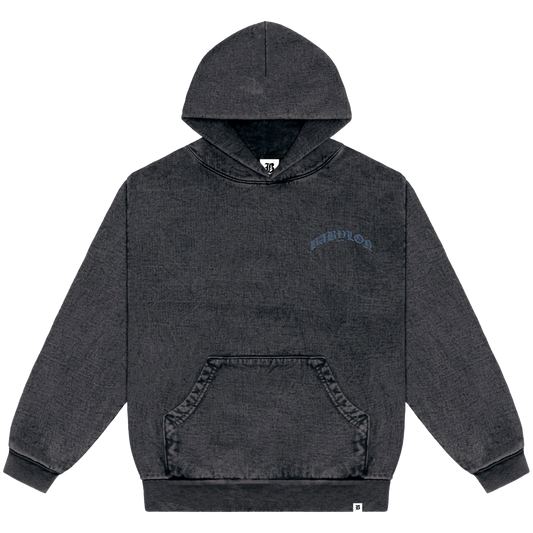Fallen Angel Graphic Acid Wash Oversized Hoodie